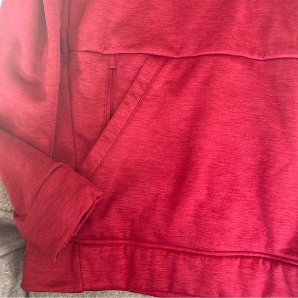Russel Pull Over Sweatshirt 1/4 Zip Pullover Mens Medium Red Fleece Dri Power - Picture 8 of 11